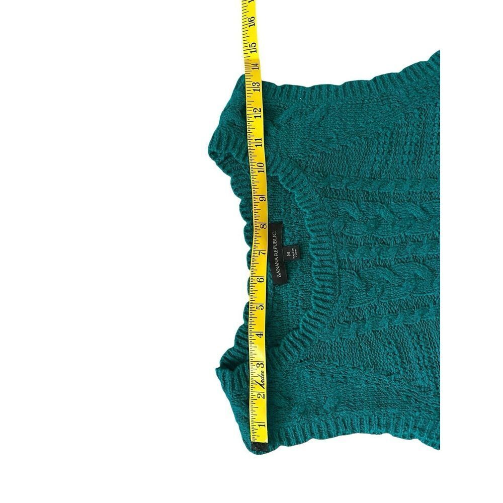 Women's Teal Cable Knit Sweater - Picture 7 of 7